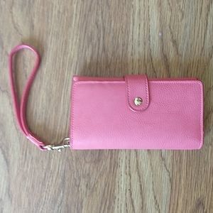Charming Charlie salmon wristlet
